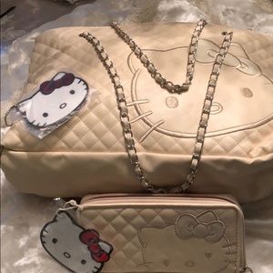 Hello Kitty quilted tote & wallet